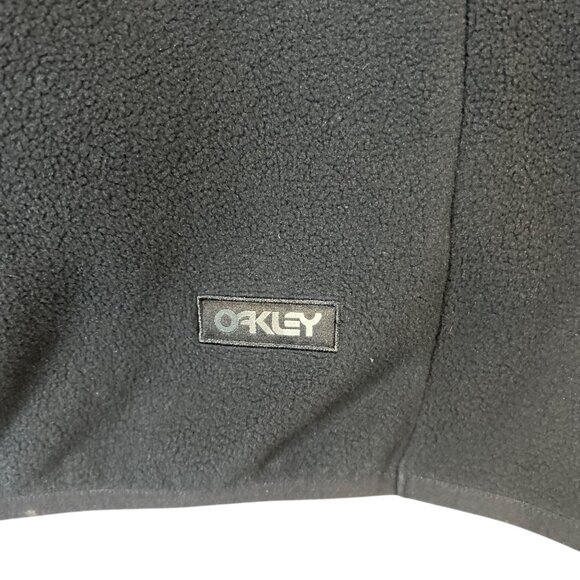 Oakley Women's Pullover Black Fleece Sweatshirt Performance Fit Snap Neck XL - Picture 3 of 10